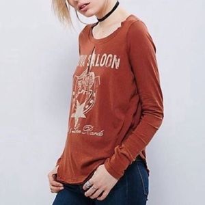 Free People Nova Saloon distressed top